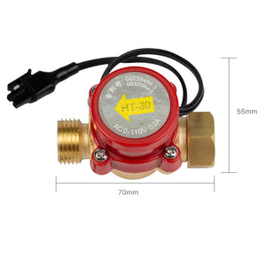 Cloudray HT-30 Water Flow Switch Dimensions and Overall Unit Size Schematics
