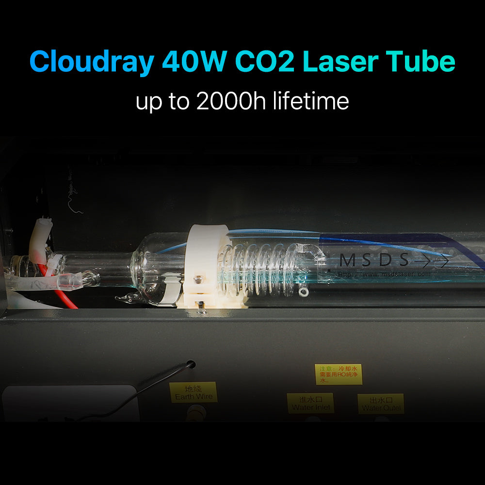 Machine de découpe de graveur laser CO2 Cloudray 40W avec zone de travail de 8 « x 12 »