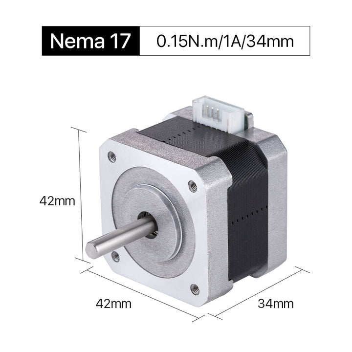 Cloudray 34mm 0.15N.m 1A 2 phases Nema17 Moteur pas à pas en boucle ouverte avec connecteur