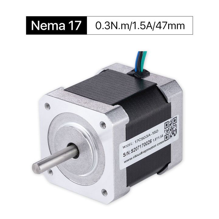 Cloudray 47 mm 0,3 Nm 1,5 A 2-Phasen-Nema17-Schrittmotor mit offener Schleife