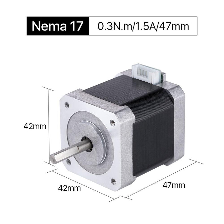 Cloudray 47mm 0.3N.m 1.5A 2 Phase Nema17 Moteur à pas à boucle ouverte avec connecteur
