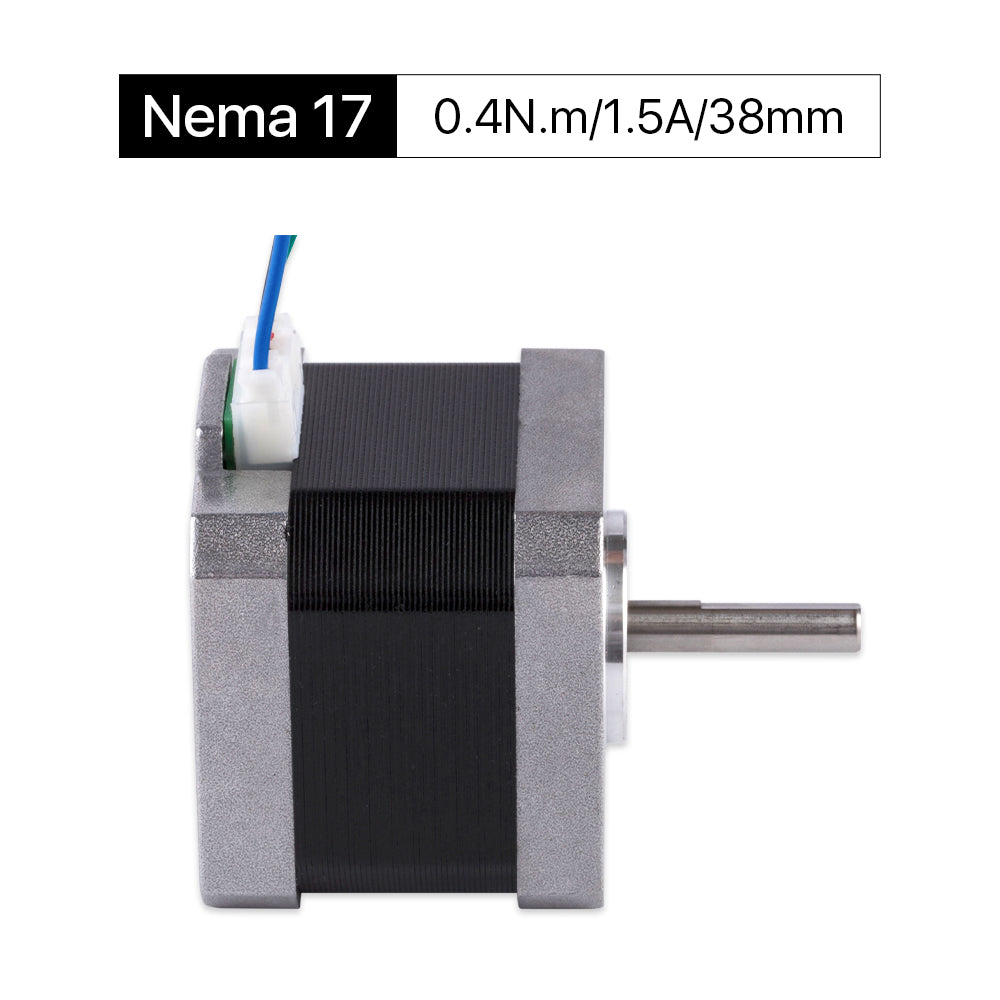 Cloudray 38 mm 0.4N.m 1.5A Motor paso a paso de bucle abierto Nema17 de 2 fases con cable de 4 conductores