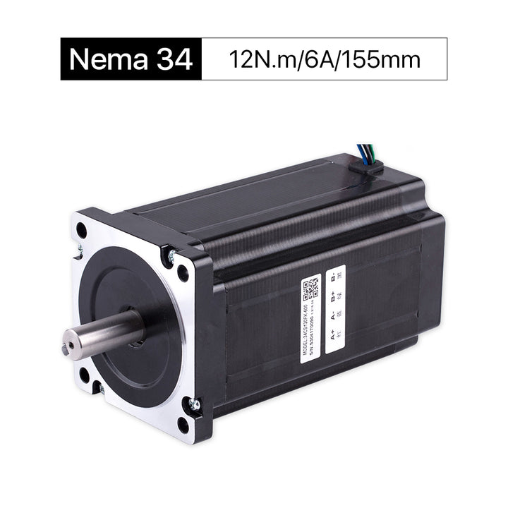Cloudray 155 mm 12 Nm 6 A 2-Phasen-Nema34-Schrittmotor mit offener Schleife