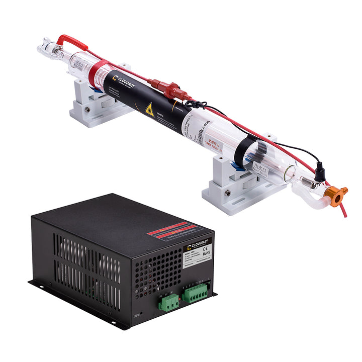 Paquete Cloudray a la venta CR50 Co2 Laser Tube + 60W 115V Laser Power Supply