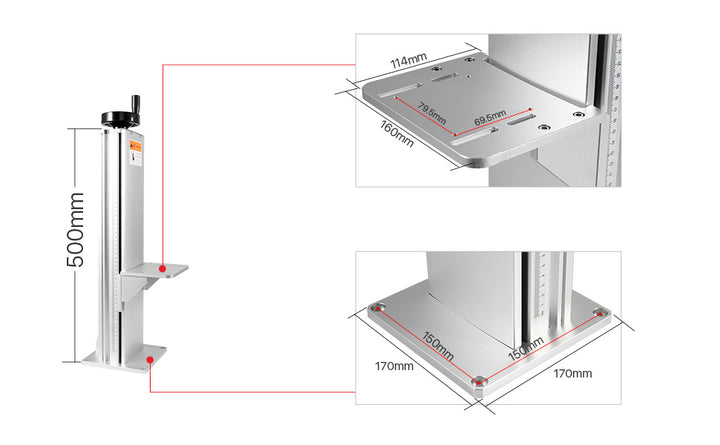 Cloudray Laser Fiber Table élévatrice Pour Marquage Machine