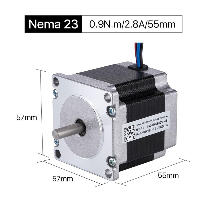 Cloudray 55mm 0.9N.m 2.8A 2 Phase Nema23 Open Loop Stepper Motor