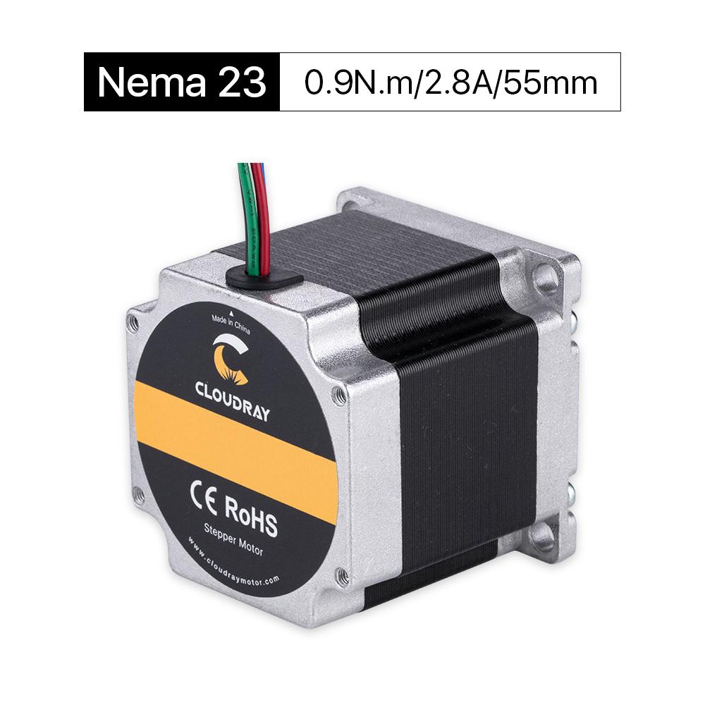 Cloudray 55 mm 0,9 Nm 2,8 A 2-Phasen-Nema23-Schrittmotor mit offener Schleife