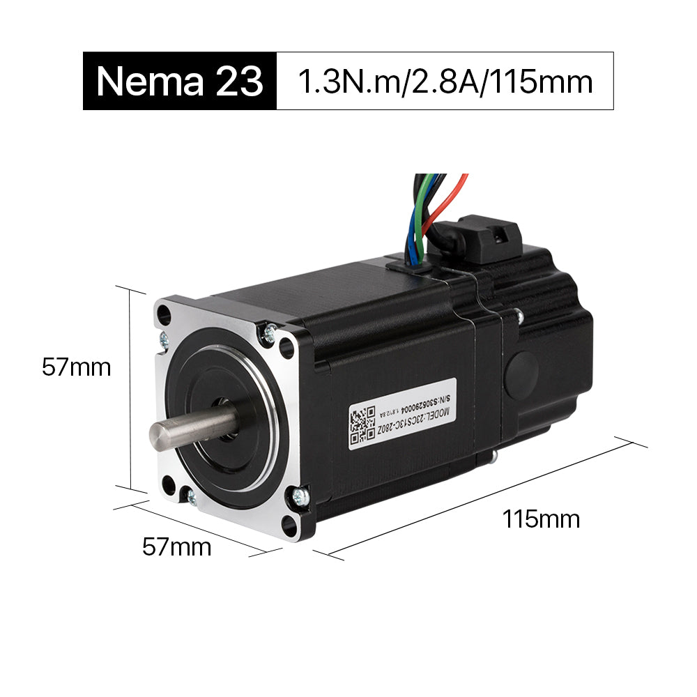 Cloudray 115mm 1.3N.m 2.8A 2 Fase Nema23 Motor paso a paso de bucle abierto