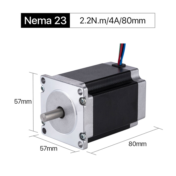 Cloudray 80mm 2.2N.m 4A 2 Fase Nema23 Motor paso a paso de bucle abierto