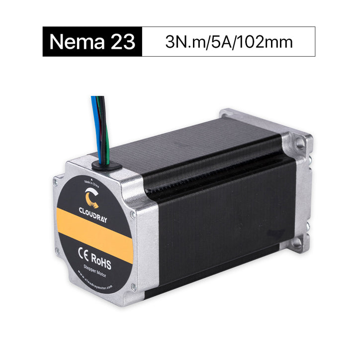 Cloudray 102 mm 3 Nm 5 A 2-Phasen-Nema23-Schrittmotor mit offener Schleife