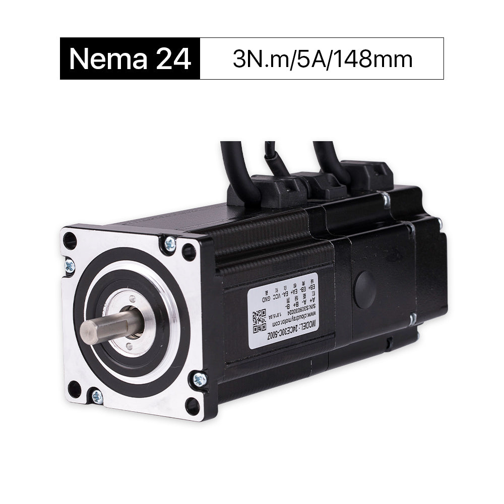 Cloudray 148 mm 3 Nm 5 A 2-Phasen-Nema 24-Schrittmotor mit geschlossenem Regelkreis