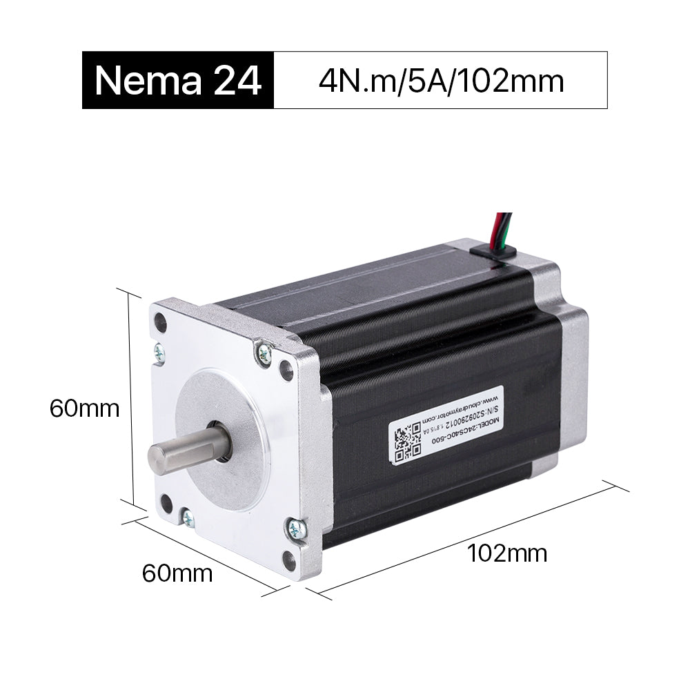 Cloudray 102mm 4N.m 5A 2 phases Nema 24 Open Loop Stepper Motor