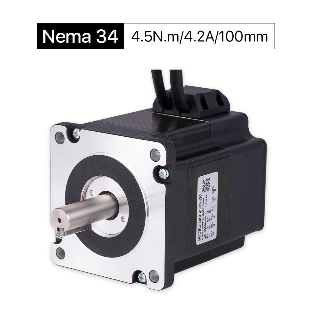 Cloudray 100 mm 4,5 Nm 4,2 A 2-Phasen-Nema34-Schrittmotor mit geschlossenem Regelkreis