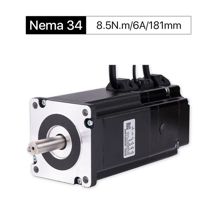 Cloudray 181mm 8.5N.m 6A 2 Fase Nema 34 Motor paso a paso de circuito cerrado