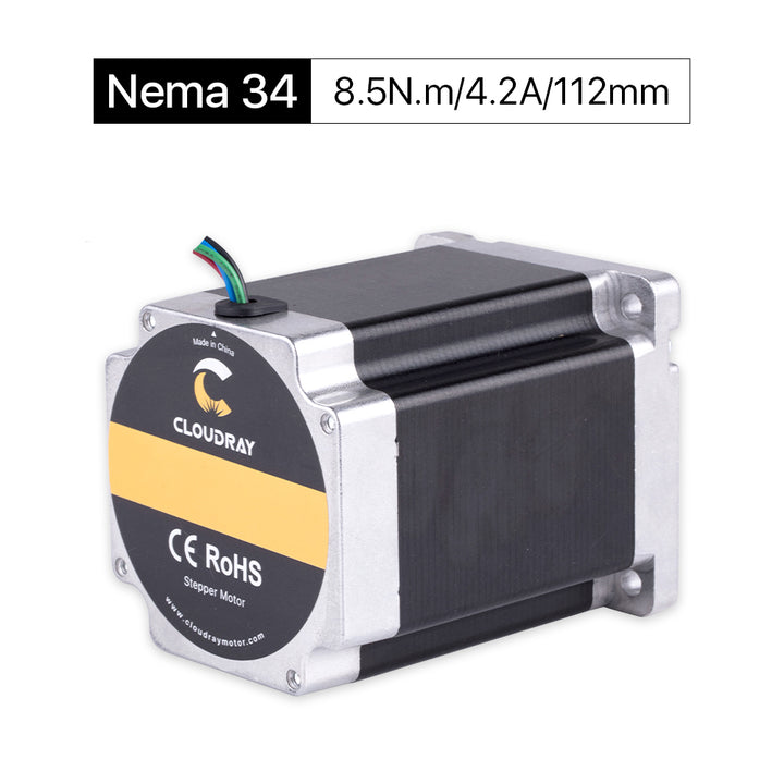 Cloudray 112 mm 8,5 Nm 4,2 A 2-Phasen-Nema34-Schrittmotor mit offenem Regelkreis