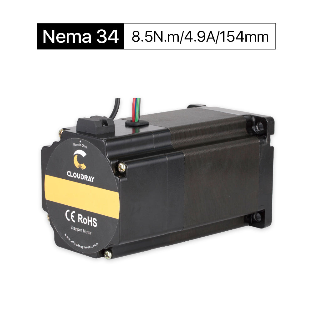 Cloudray 154 mm 8,5 Nm 4,9 A 2-Phasen-Nema34-Schrittmotor mit offenem Regelkreis