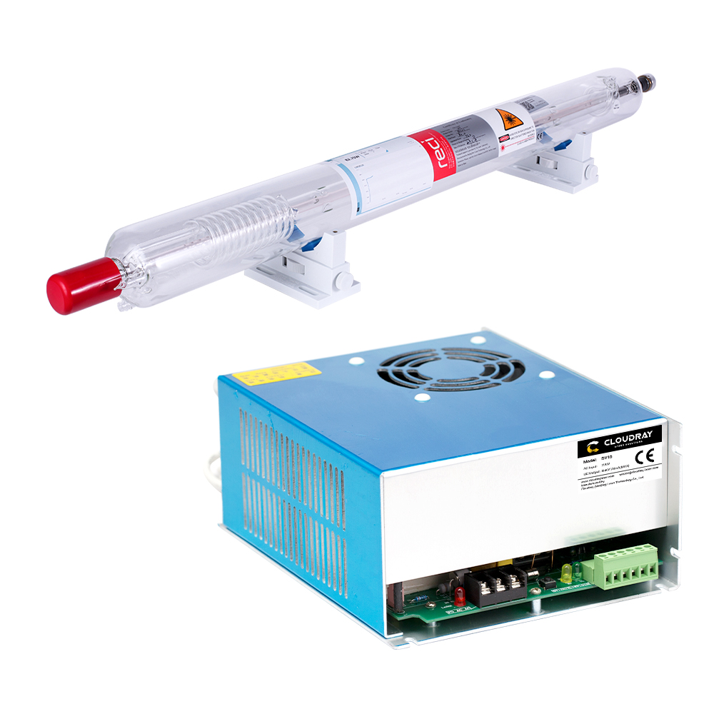Paquete Cloudray a la venta Tubo láser Co2 RECI de 90 W + fuente de alimentación láser de 110/220 V