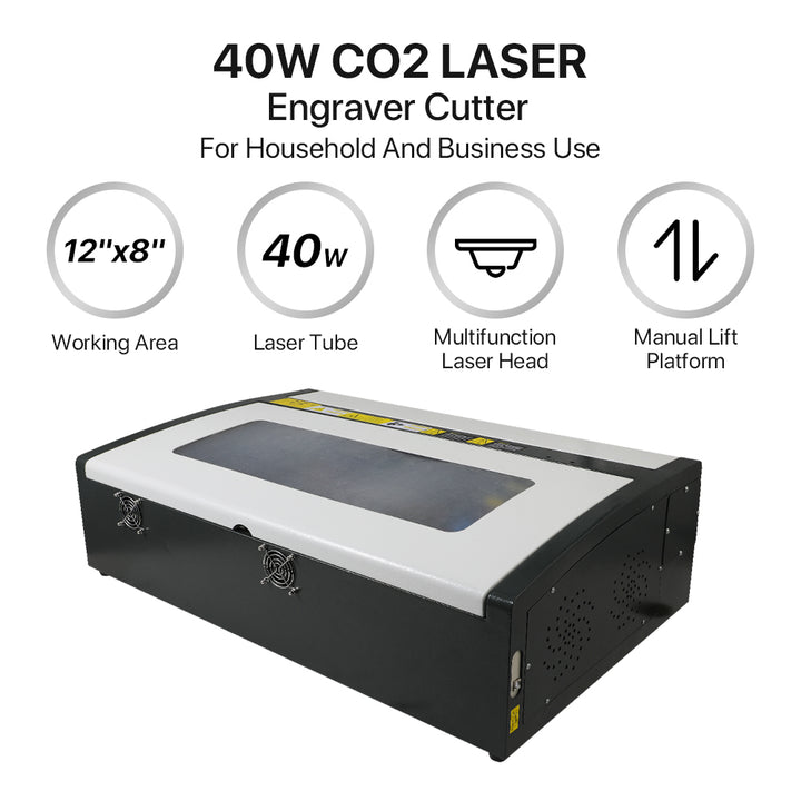 Cortadora del grabador del laser del CO2 de Cloudray 40W con área de trabajo de 8” x 12”