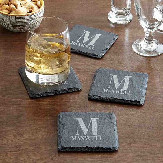 Cloudray Laser Marking Engraving Materials Slate Coaster