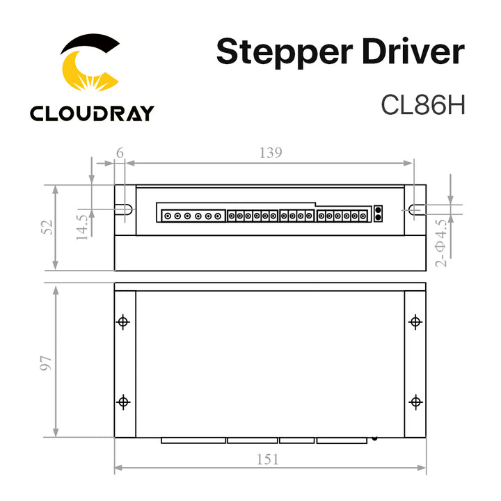 Cloudray CL86H 18-80VDC 4-8A Leadshine conducteur de moteur à pas à boucle fermée