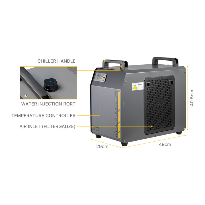 Enfriador de agua industrial Cloudray CW5200 para máquina de corte de grabado láser de CO2 de 150W