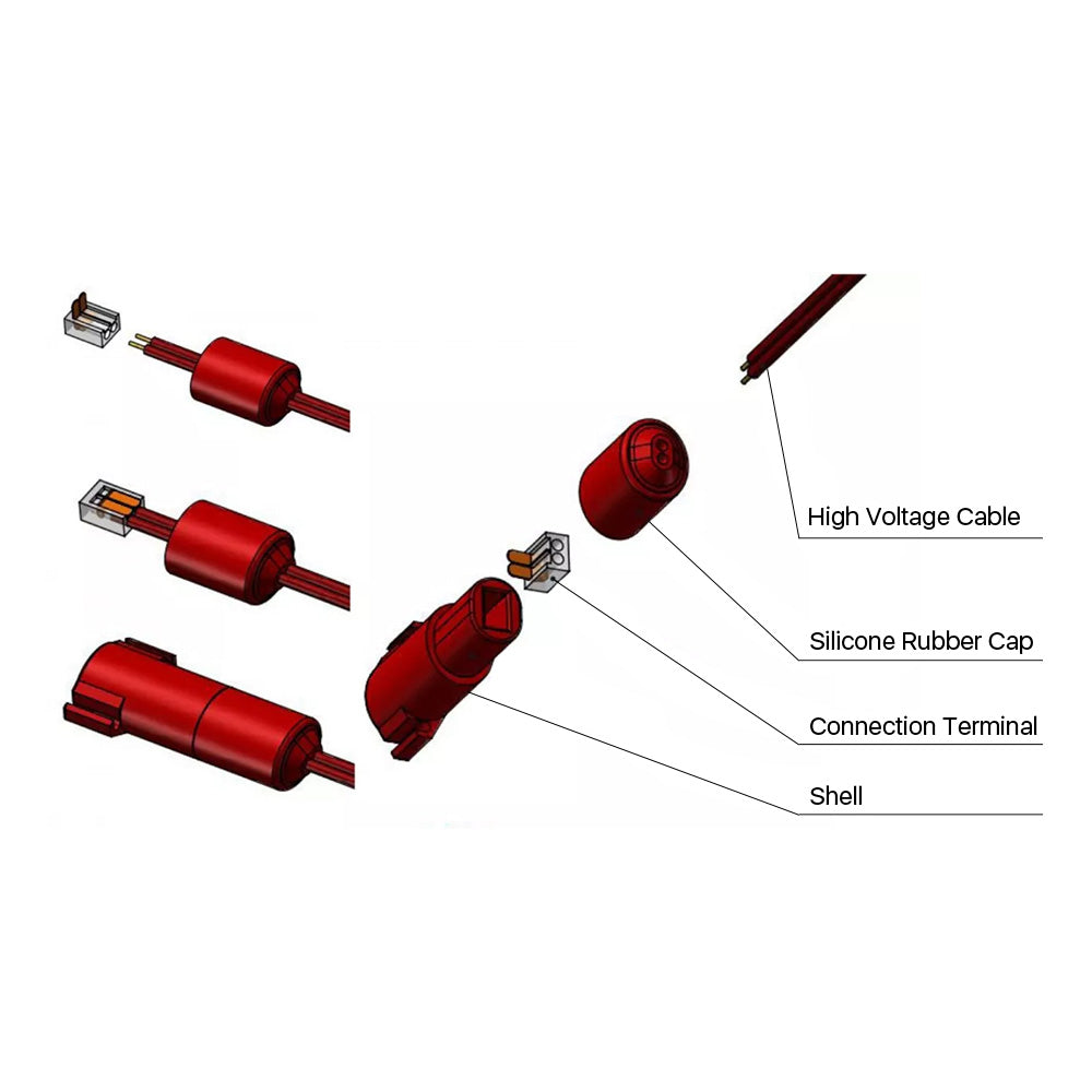 Conector de cable de alto voltaje Cloudray (rojo)
