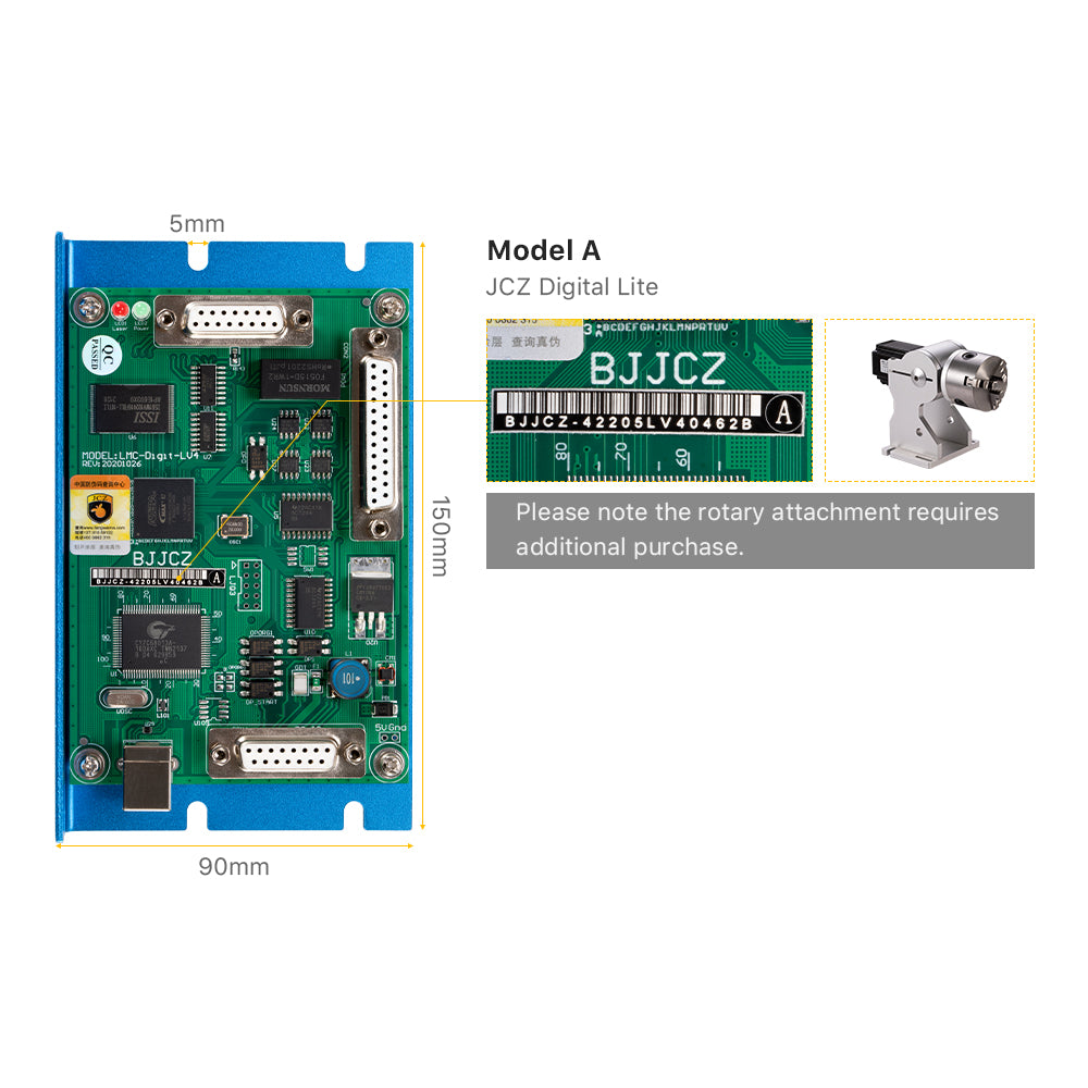 Cloudray JCZ Digital Lite Marking Control Card For CO2 Galvo Laser Machine
