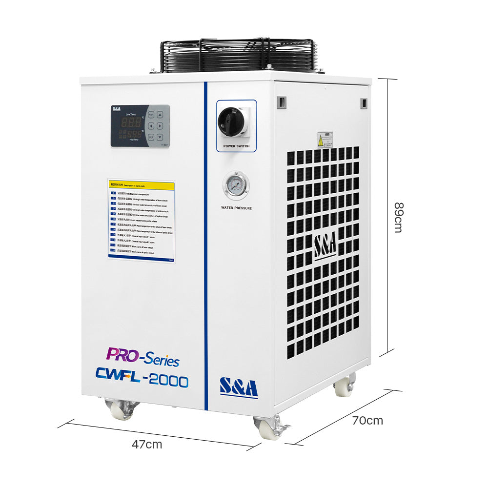Refrigerador de agua industrial de la fibra CWFL-2000 de Cloudray