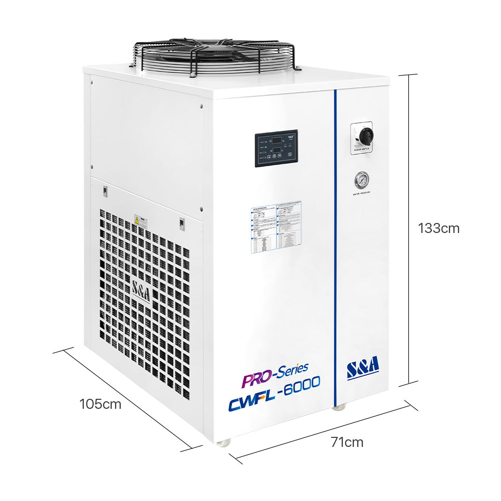 Refrigerador de agua industrial de la fibra CWFL-6000 de Cloudray