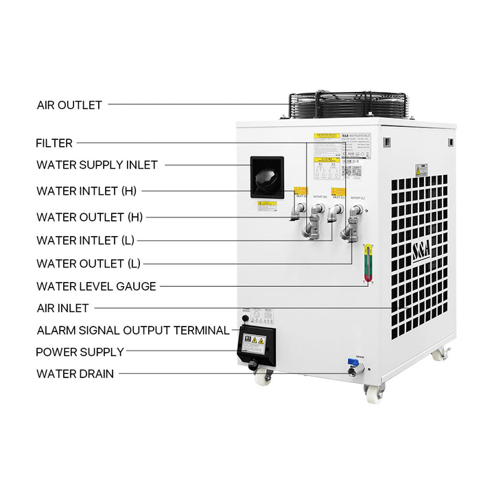 Refrigeratore d'acqua industriale in fibra CWFL-2000 Cloudray