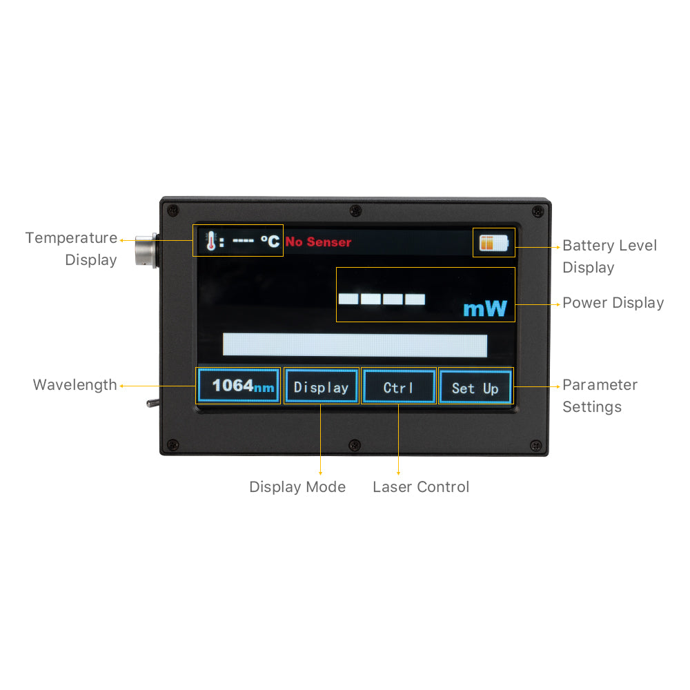 Medidor de potencia con pantalla táctil JPT Cloudray 0-60W LP17
