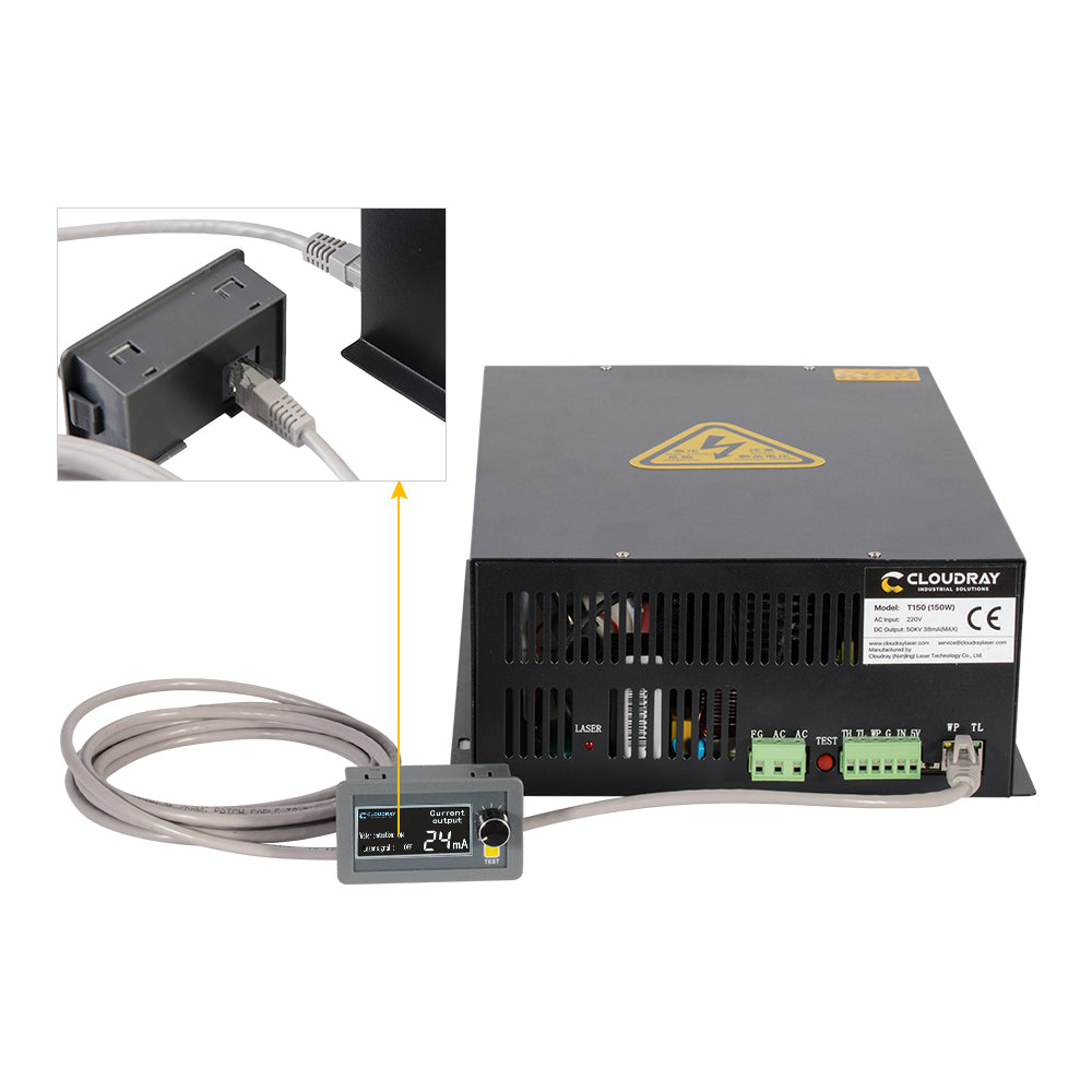 Medidor de corriente con pantalla LCD Cloudray para MYJG 100W y 150W