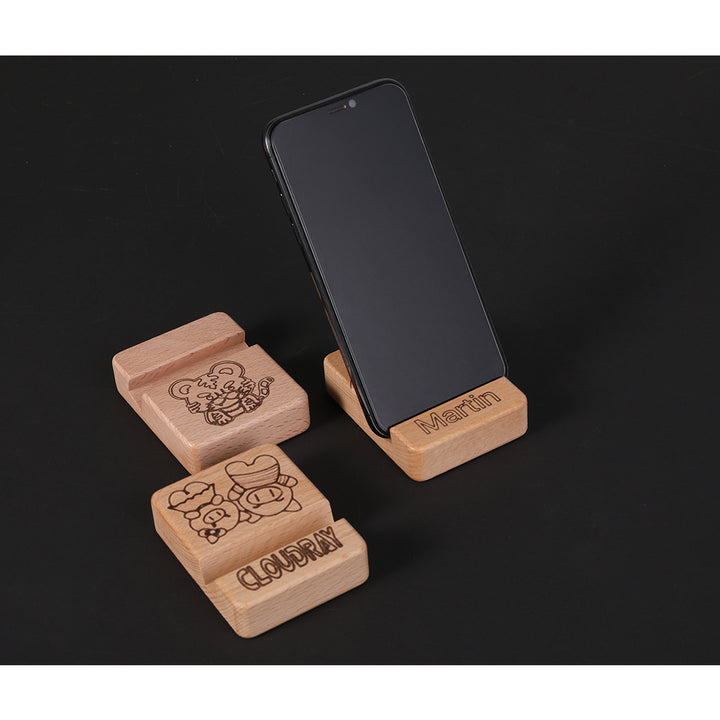Material de marcado y grabado láser Cloudray Soporte para teléfono de madera maciza