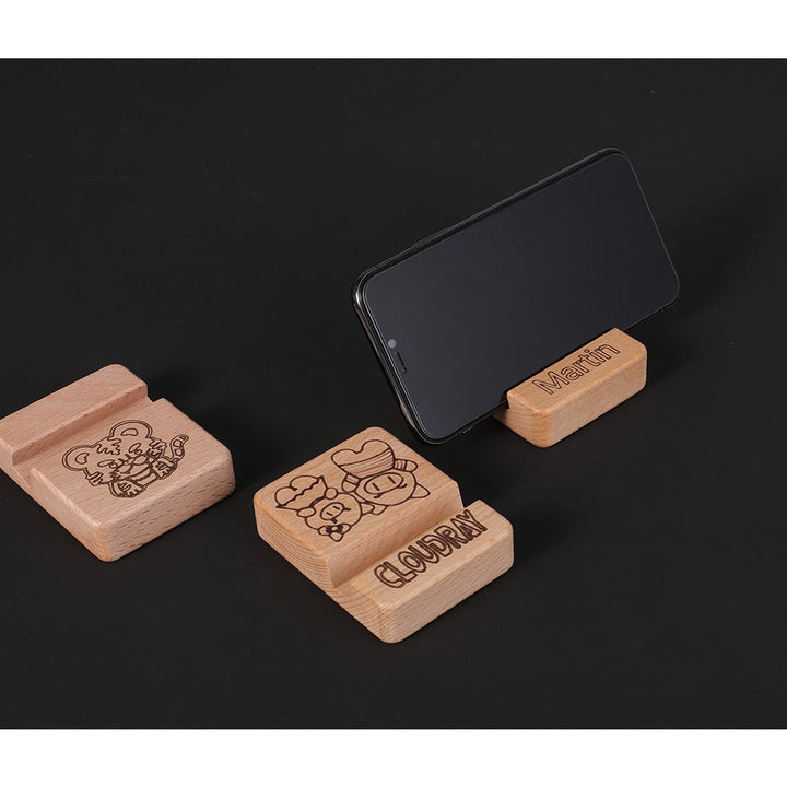 Cloudray Lasermarkier- und Gravurmaterial Handyhalter aus massivem Holz