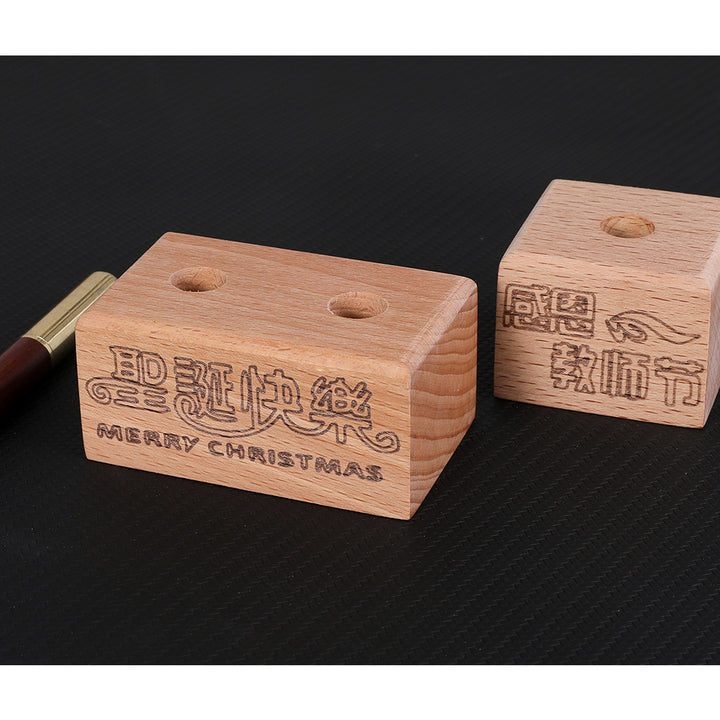 Portalápices de madera maciza de Material DIY Cloudray para grabado láser
