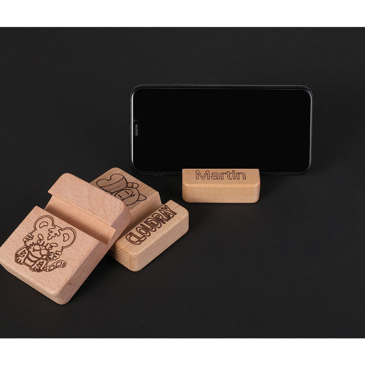 Cloudray Laser Marking & Engraving Material Solid-wood Phone Holder