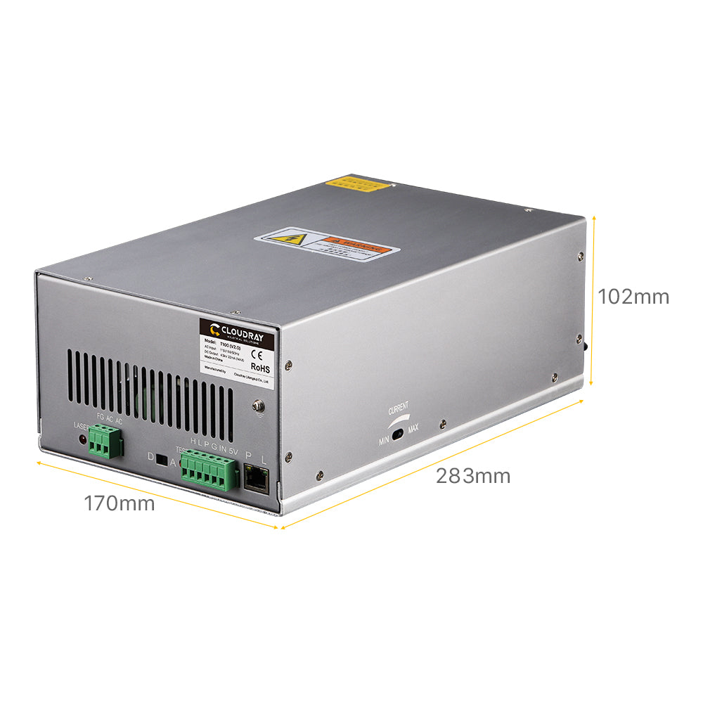 Cloudray 100W Série HY-T T100 Alimentation laser CO2 avec écran LCD