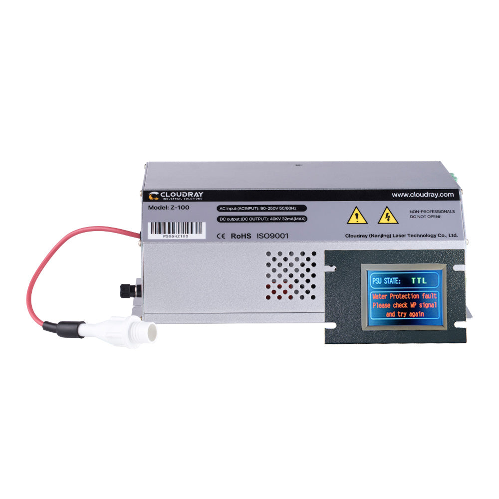Cloudray 100-120W AC90-250V HY-Z série Z100 Alimentation CO2 (avec/sans écran LCD)