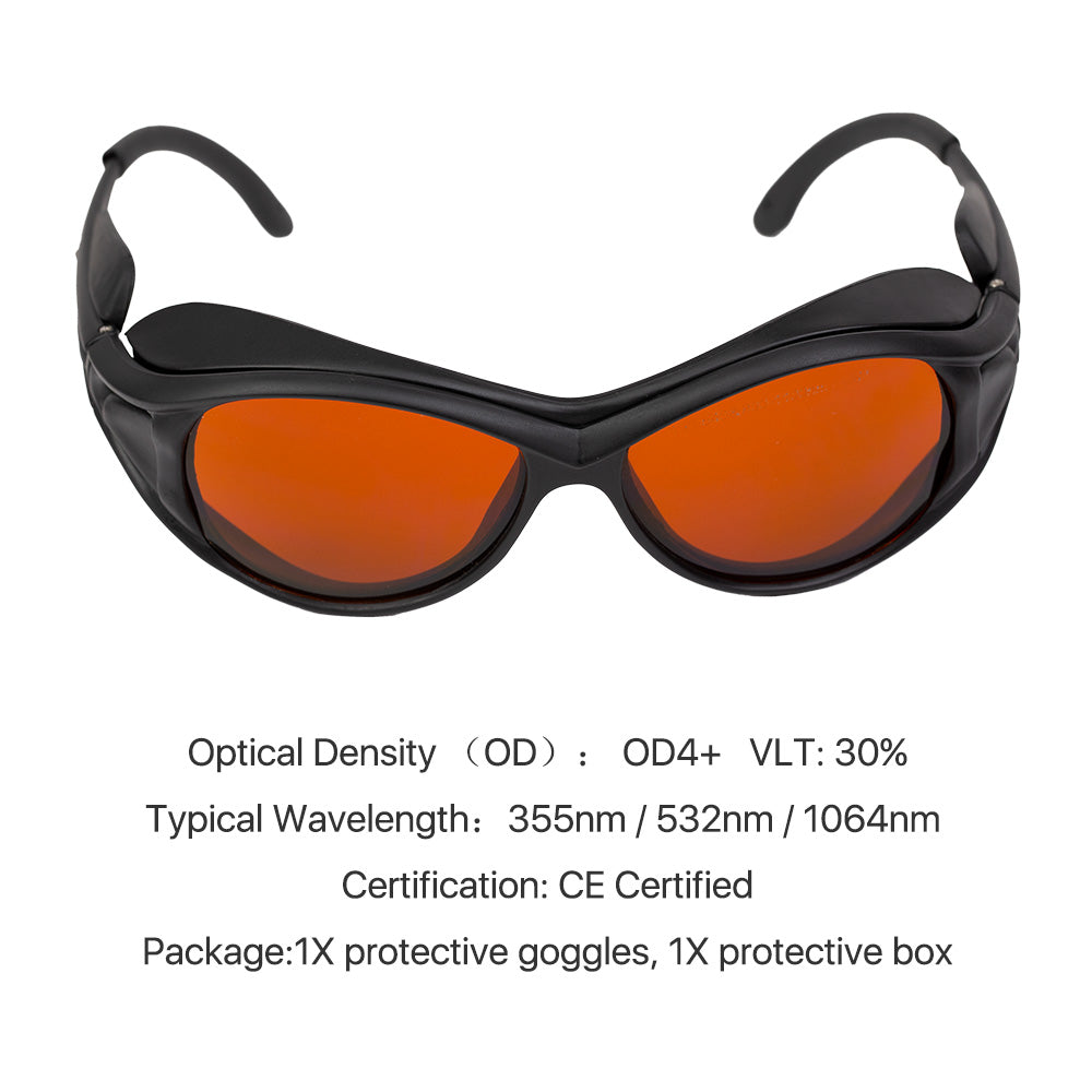 Cloudray 355 y 532nm OD4 Gafas de seguridad láser para soldadura