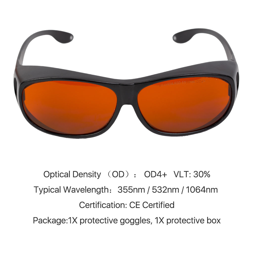 Cloudray 355 y 532nm OD4 Gafas de seguridad láser para soldadura