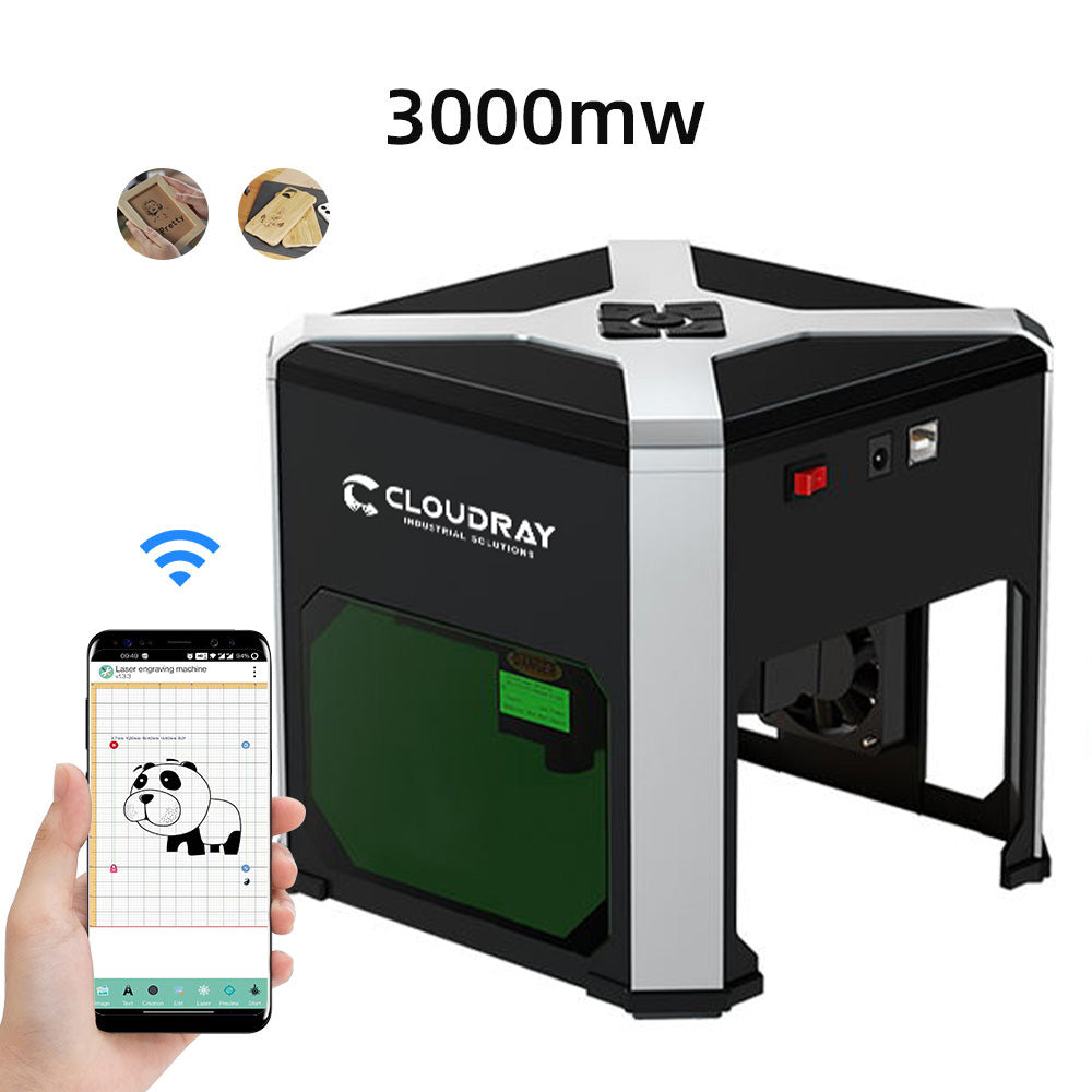 Cloudray 3W Mini Laser Engraving Machine Home Using WiFi Laser Engraver