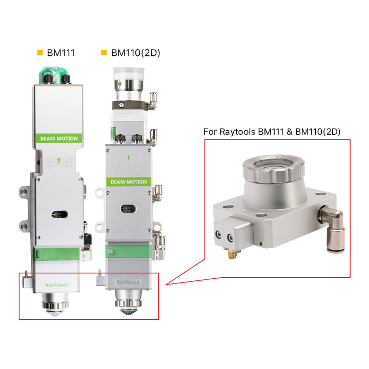 Connecteur de buse Cloudray pour tête de découpe laser Raytools BM111 et BM110 (2D)
