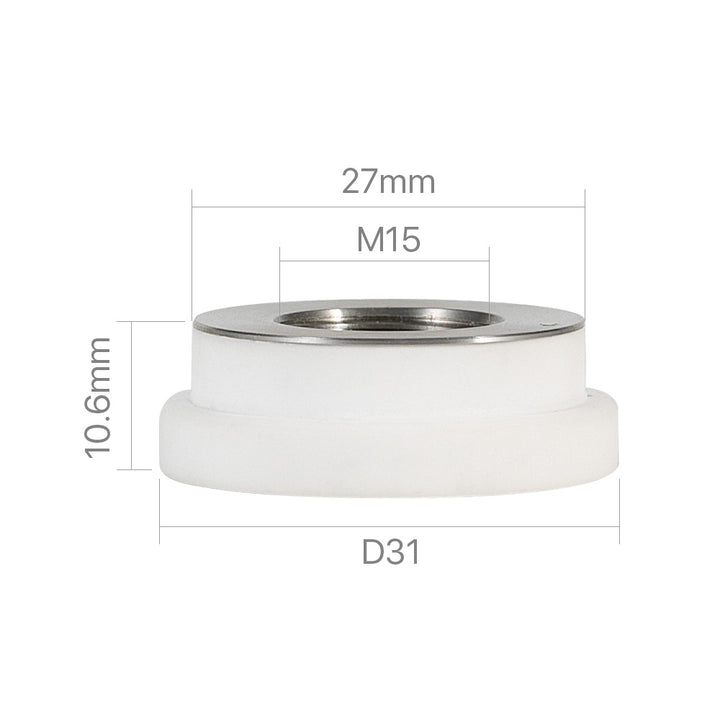 Piezas de cerámica de Cloudray Dia.31mm/27mm para la cabeza del laser de la fibra de PT