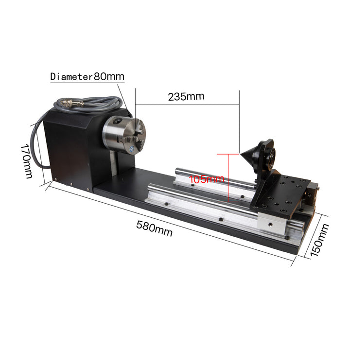 Cloudray Model A Rotary Engraving Attachment With Rollers – Cloudray Laser