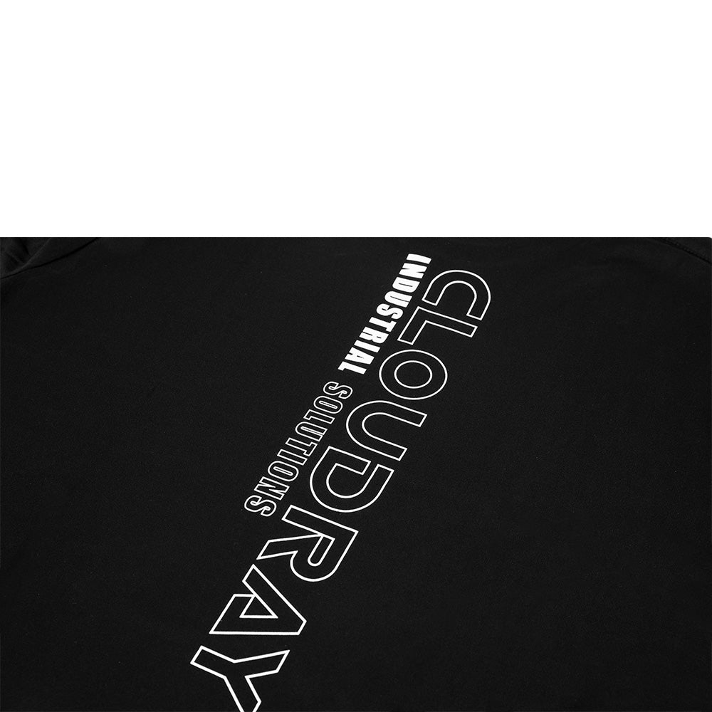 Cloudray Laser Rundhals-T-Shirt aus Baumwolle, schwarz, Style B