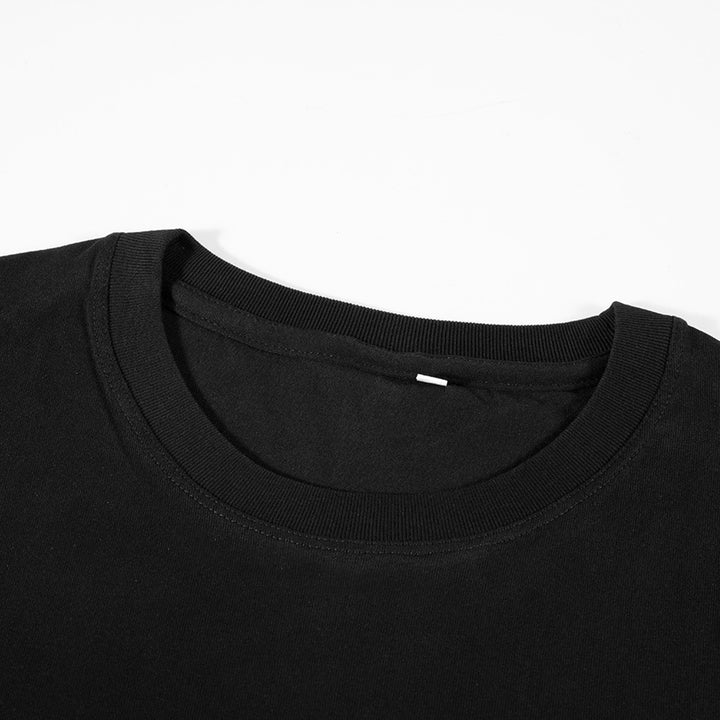 Cloudray Laser cuello redondo algodón camiseta negra estilo B