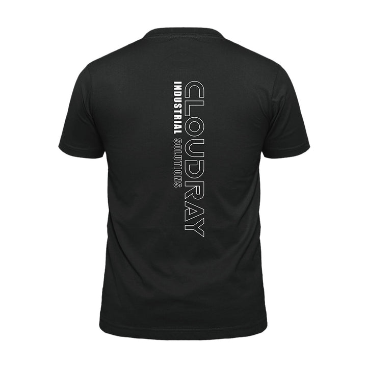 Cloudray Laser Round Neck Cotton Black T-Shirt Style B