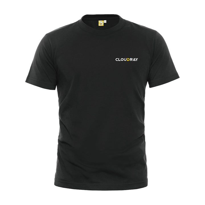 Cloudray Laser Rundhals-T-Shirt aus Baumwolle, schwarz, Style B