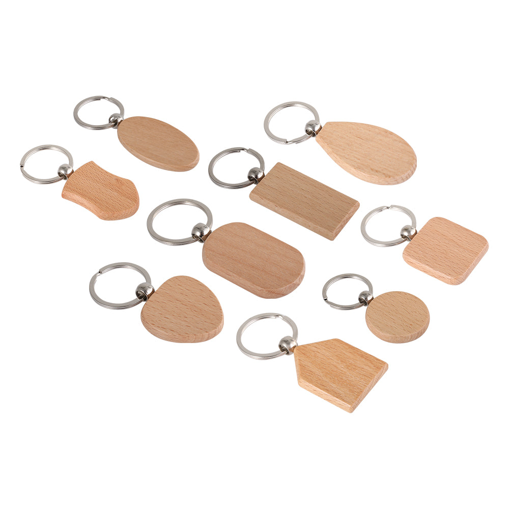 Cloudray DIY Material Solid Wood Key Chain For Co2 Laser Engraving & M ...
