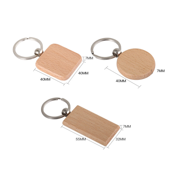 Cloudray DIY Material Solid Wood Key Chain For Co2 Laser Engraving & Marking